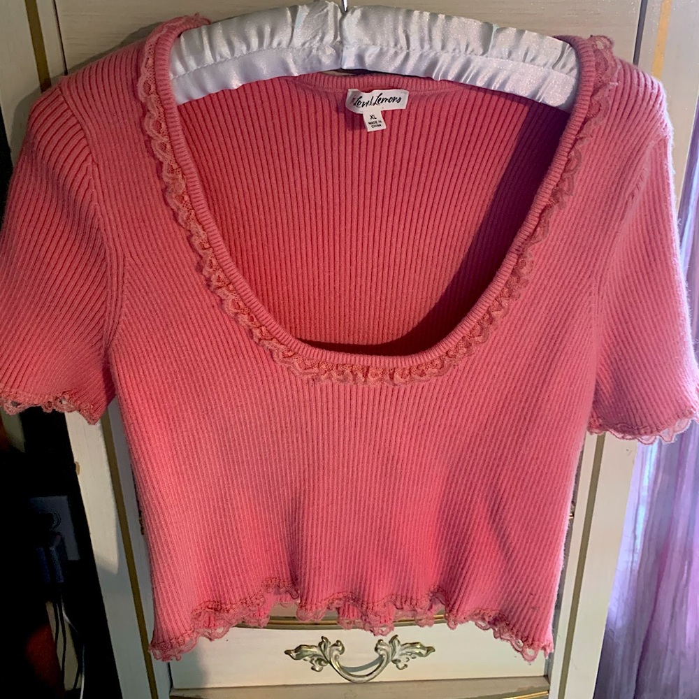 For Love and Lemons Cropped Knit Top